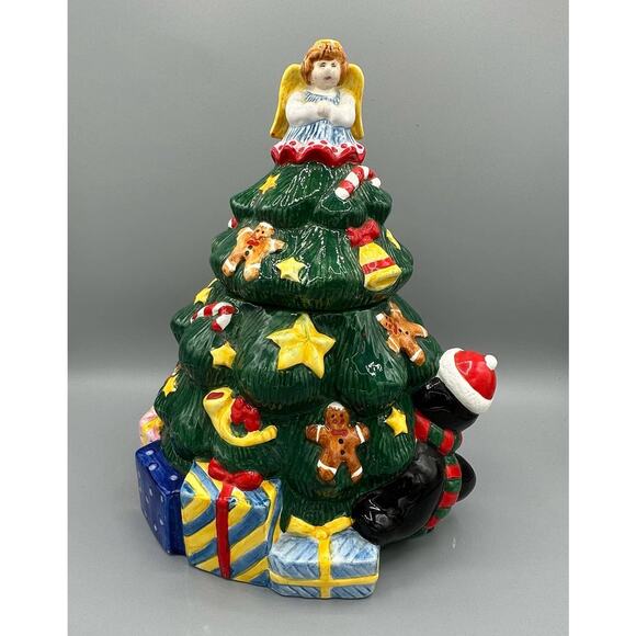 Vintage Christmas Tree Cookie Jar - Picture 1 of 8